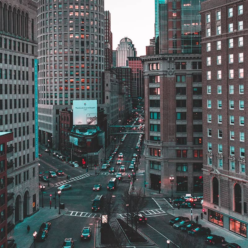 Street view near the Boston office